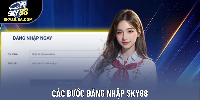 Các bước đăng nhập Sky88